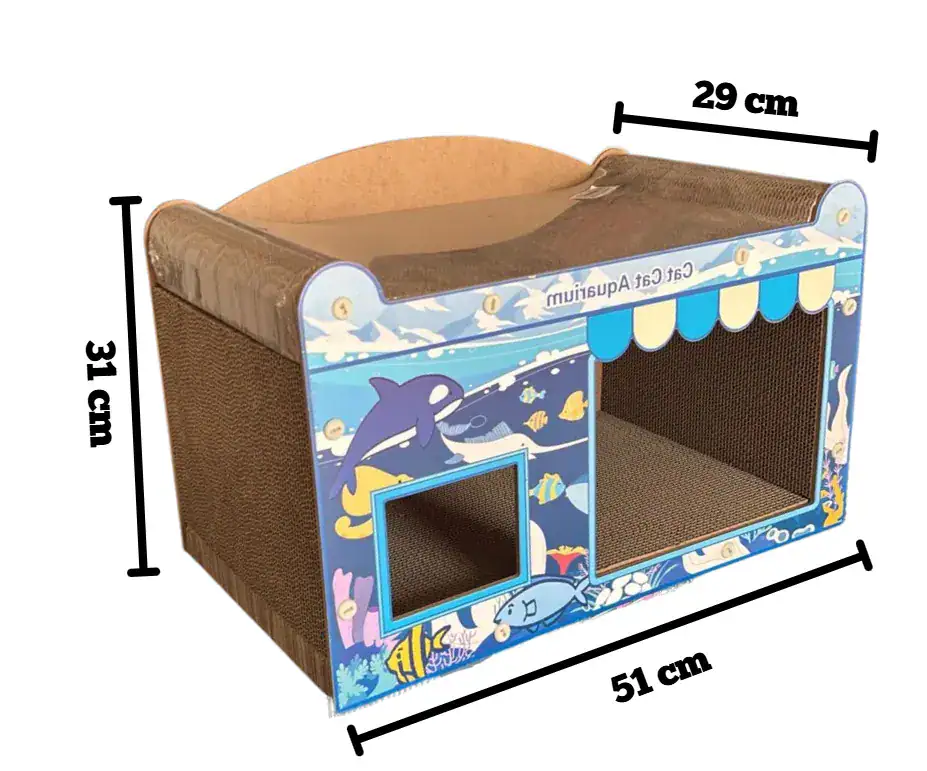 CASITA ARAÑADOR CAT AQUARIUM