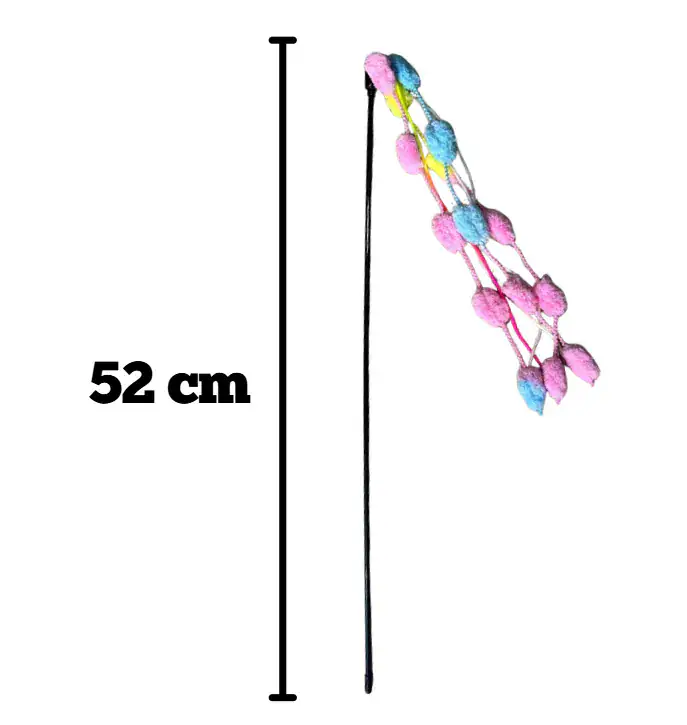 PALITO TRIPLE POM POM CASCABEL