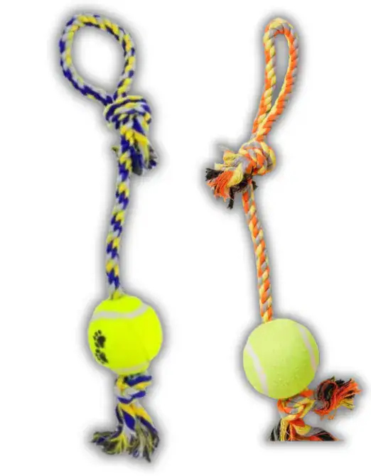 JUGUETE SOGA CON DOBLE PELOTA DE TENNIS