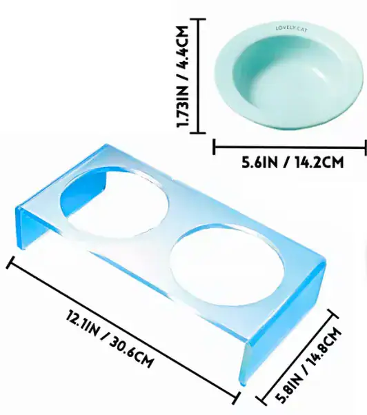 PLATO DOBLE CERAMICA LOVELY CAT
