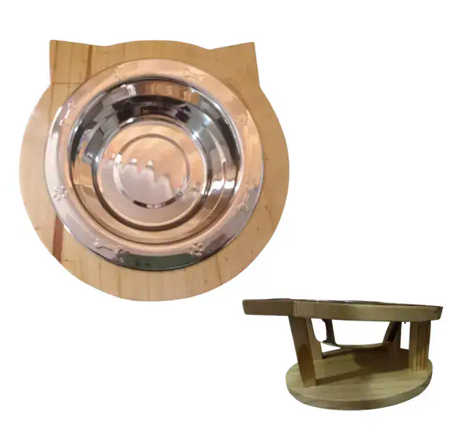PORTAPLATO DE MADERA GATO