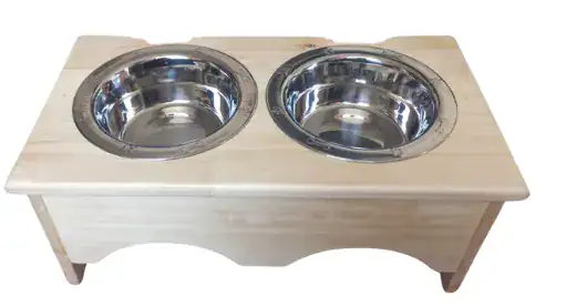 Portaplato de Madera Doble Acero