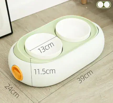 COMEDERO DOBLE C/ PLATO CERAMICA